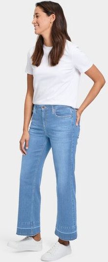 FUTURE:PEOPLE. 06:07 WIDE LEG CUT OFF - MID WAIST- Damen Jeans aus leichtem Stretch-Denim aus Bio-Baumwoll/ Tencel-Mix (...