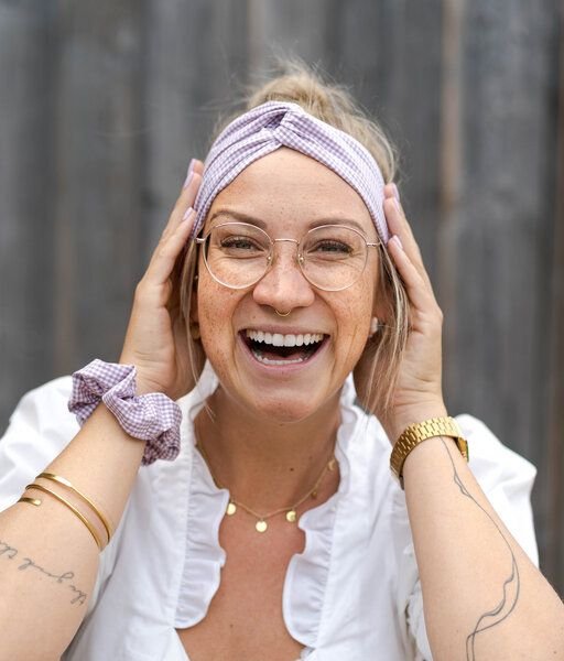 obumi HAARBAND KARO AUS BIO BAUMWOLLE