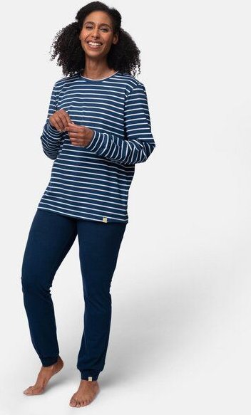 greenjama Damen Langarm-Shirt Ringel, GOTS-zertifiziert