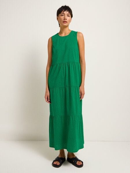 LANIUS Maxikleid mit Stickerei aus Bio-Baumwolle