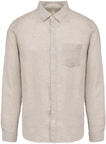 YTWOO Leinenhemd für Herren aus 100% Leinen mit Kragen