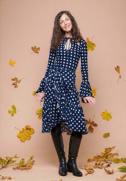 Atelier SNOW Set Polka-Dot Zinnia aus Bio-Baumwolle