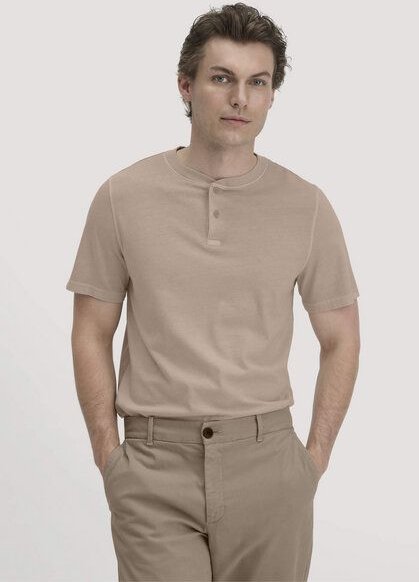 hessnatur Heavy Jersey Henley Shirt Relaxed aus reiner Bio-Baumwolle