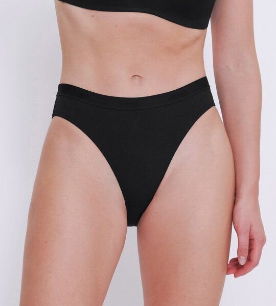 Sloggi 2x GO CASUAL Slip mit hohem Beinausschnitt Bio-Baumwolle