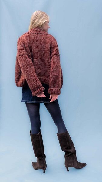 PANAPUFA Chunky Strickjacke aus Merinowolle