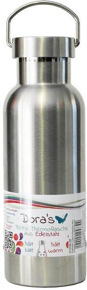 Dora's 0,5l Retro Thermosflasche mit Stahldeckel - verschiedene Farben