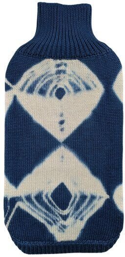 Wooliie Indigo Vibe – Handgefertigter Hundepullover aus 100 % Merinowolle, glatt gestrickt & pflanzlich gefärbt