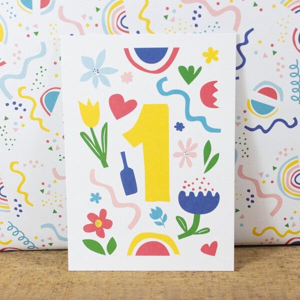 Bow & Hummingbird Postkarte One/Eins