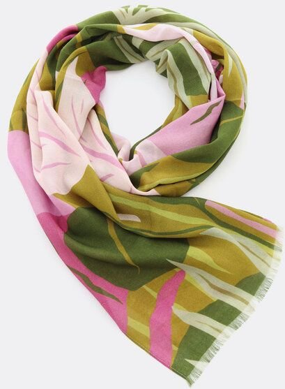 Djian Schal aus 100 % Lenzing Ecovero – Big Leaves