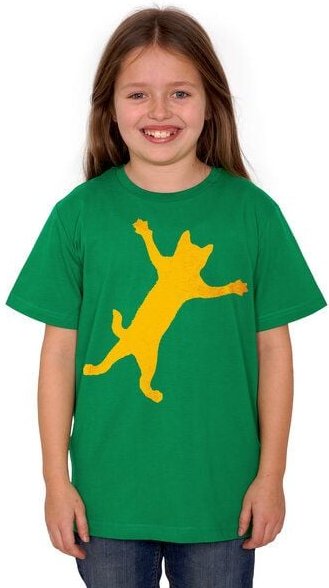 HANDGEDRUCKT "Klammerkatze" Unisex Kinder T-Shirt
