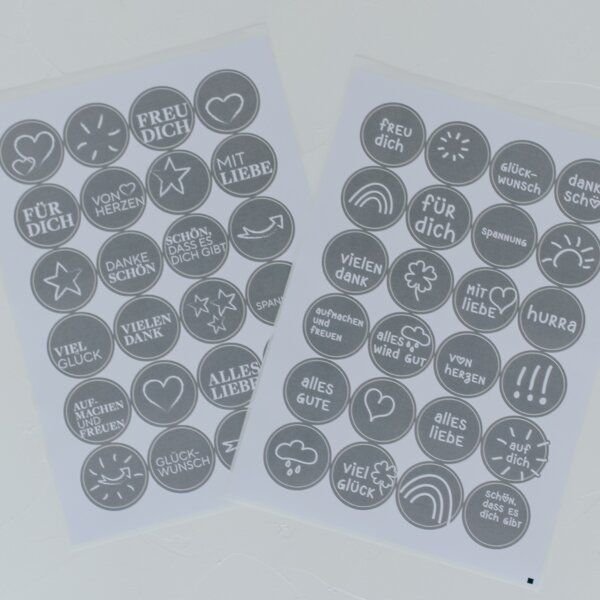 Fines Papeterie 24 Geschenk Aufkleber mit verschiedenen Motiven
