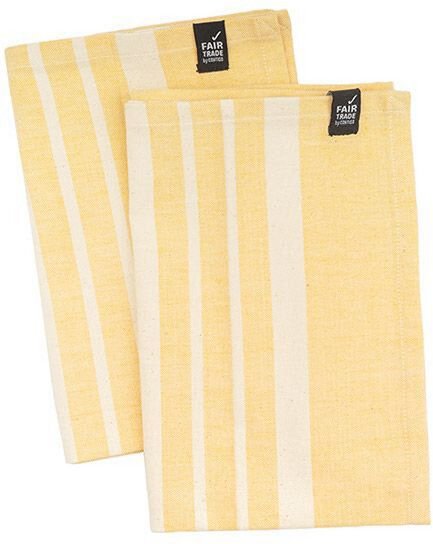 CONTIGO Fairtrade 2er-Set Geschirrtücher, fairtrade & handgewebt aus Biobaumwolle, 70 x 50 cm