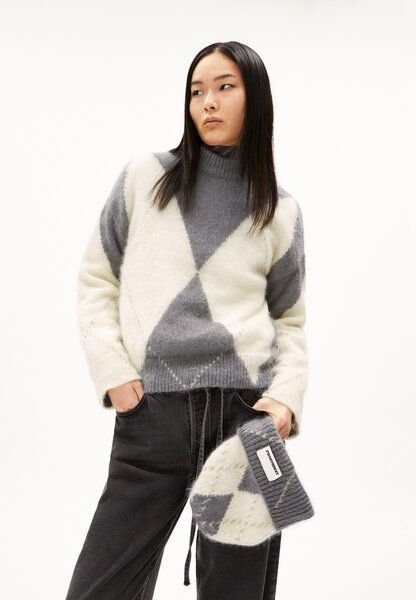 ARMEDANGELS GWYNEIRAA ARGYLE - Damen Pullover Loose Fit aus Mohair-Woll Mix