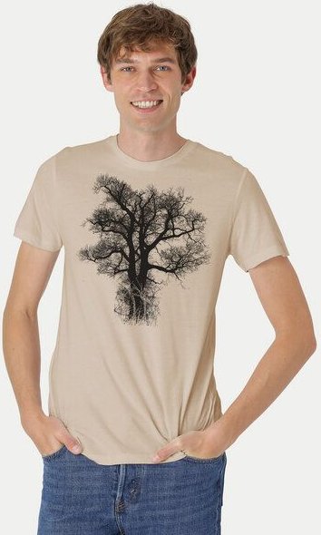 Peaces.bio - handbedruckte Biomode Bio-Herren-T-Shirt Chestnut