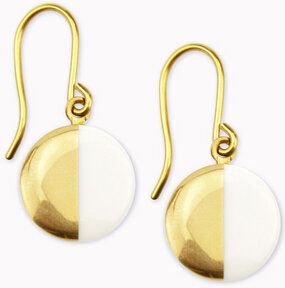 lille mus Porzellan-Ohrhänger HALBKREIS Porzellanschmuck