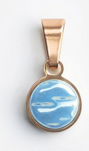 ALEXASCHA Kettenanhänger aus Glas | Mix & Match Charms | Roségold