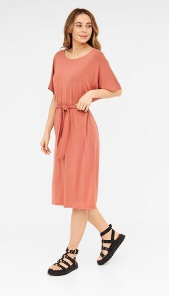 WiDDA berlin Wickelkleid ANNA Apricot aus ECOVERO® Jersey