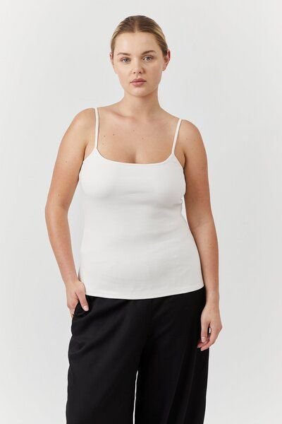 The Slow Label Hochwertiges Tank Top aus festem Baumwollstoff