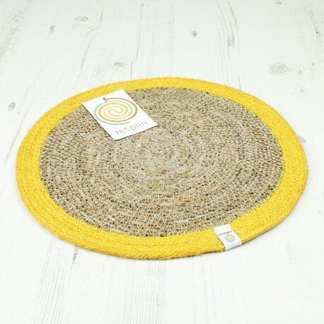 reSpiin Runde Tischmatte aus Seegras und Jute Ø 28 cm