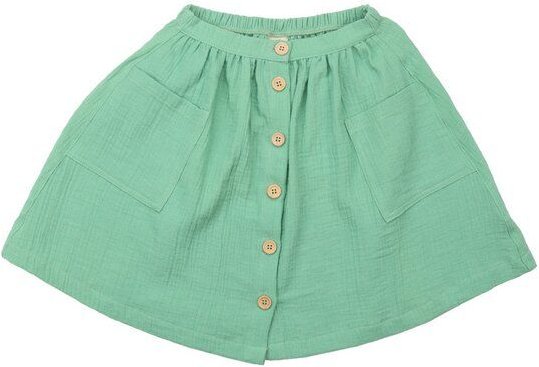 Kinder Rock GOTS zertifiziert – Bio-Baumwolle, Hellgrün, elastischer Bund, leicht & bequem, vielseitig kombinierbar | Wa...