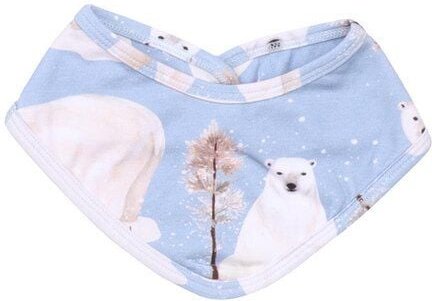 Walkiddy Polar Bear Family Blau – Öko-Aware Dreieckstuch für nachhaltige Mode – GOTS zertifiziert
