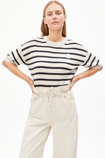 ARMEDANGELS LIZAA LINO STRIPES Damen Strickshirt aus Leinen-Mix