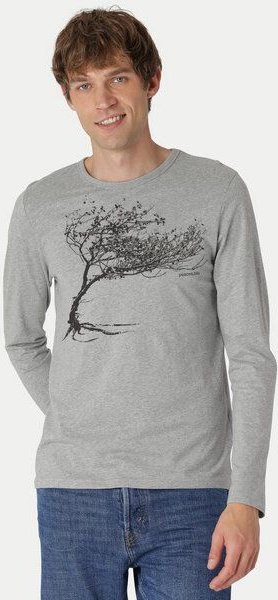 Peaces.bio - handbedruckte Biomode Bio-Herren-Langarmshirt "Windy Tree"
