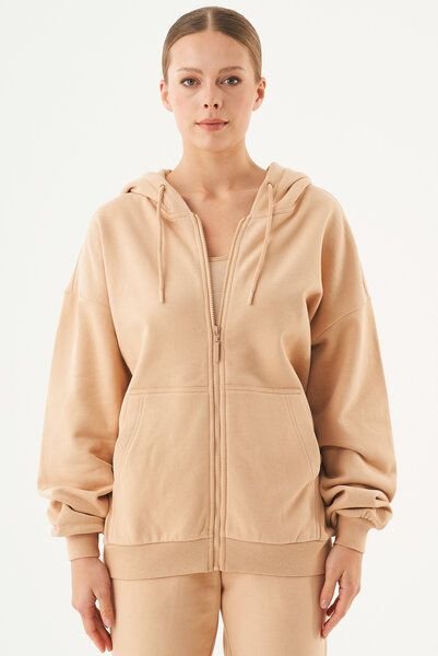 ORGANICATION ESSENTIALS-JALE- Soft Touch Sweatjacke aus Bio-Baumwolle