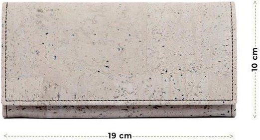 Kork-Deko Beiges oder silbernes Portemonnaie aus Korkstoff | vegan & nachhaltig