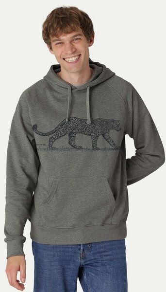Peaces.bio - handbedruckte Biomode Bio-Herren-Kapuzensweater Leopard
