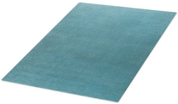 Prolana Handgefertigter Teppich "Tuft" aus Wolle in Petrolblau - versch. Größen