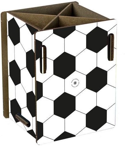 WERKHAUS Stiftebox Fußballmuster