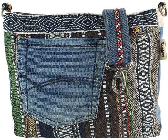 Sunsa Damen Tasche Jeanstasche Umhängetasche