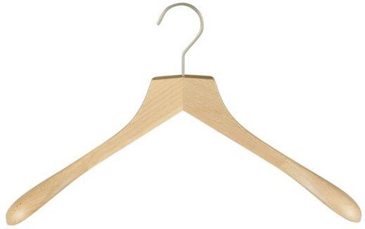 MAWA Garderobenbügel Profi mit Schulterverbreiterung aus hochwertigem Buchenholz - Set aus 5 Bügeln