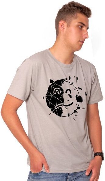 HANDGEDRUCKT "Sei optimistisch" Männer T-Shirt