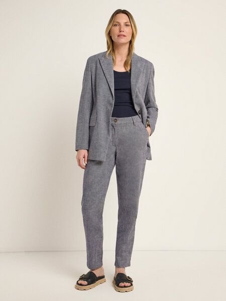 LANIUS Hose mit Bundfalte (GOTS) aus Bio-Baumwolle und Leinen