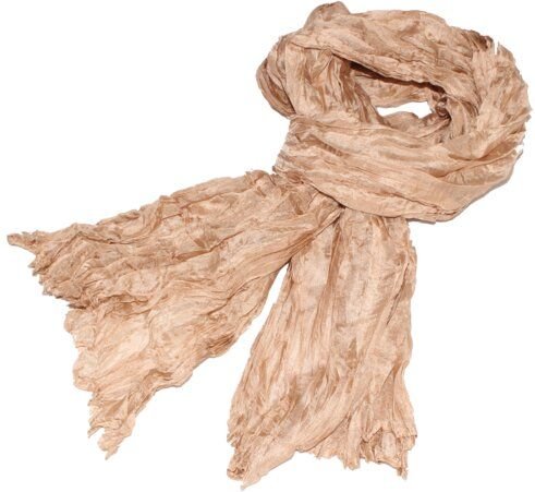 Schönes aus Indochina Seidenschal Crinkle einfarbig