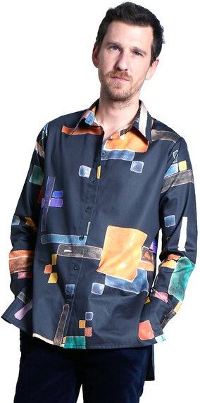 Sophia Schneider-Esleben Unisex Shirt Lui, Triadic - Unisex Hemd Damenhemd und Herrenhemd aus Bio-Baumwolle