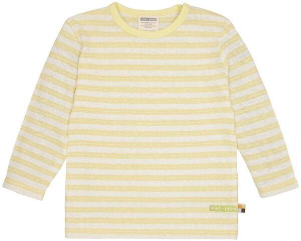 loud + proud Babys & Kinder Shirt Streifen mit Leinen, GOTS-zertifiziert