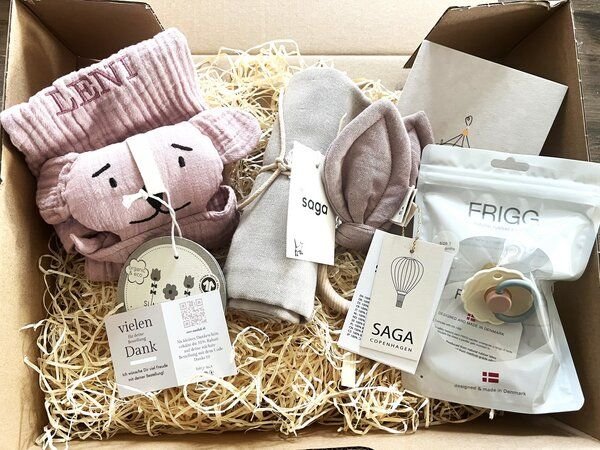 Thumbnail - nanikids@co Geschenkebox Bio Baby Geschenk, Babygeschenkbox, Geburtsgeschenk, Taufgeschenk, Bio Baby Geschenk Baby BOX T...