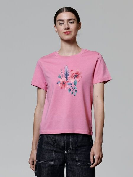 watapparel T-Shirt Frauen Blume in Wasserfarbe 02