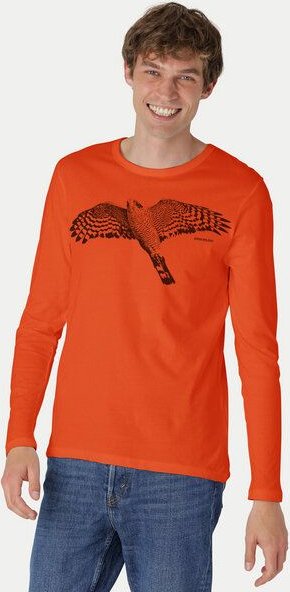 Peaces.bio - handbedruckte Biomode Bio-Herren-Langarmshirt "Sperber"