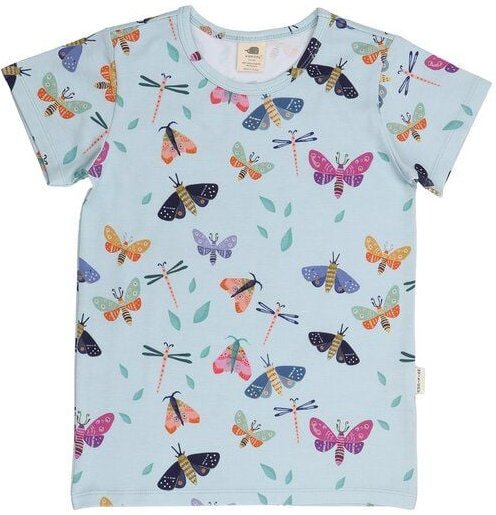 Thumbnail - Colorful Butterfies-T-ShirtBio-Baumwolle aus 95% Baumwolle -blue- GOTS-Zertifiziert – Walkiddy
