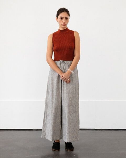 Rotholz gestricktes Singlet Merinowolle