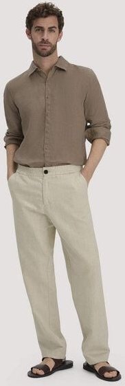 hessnatur Hose ENEA Regular aus Bio-Baumwolle mit Leinen