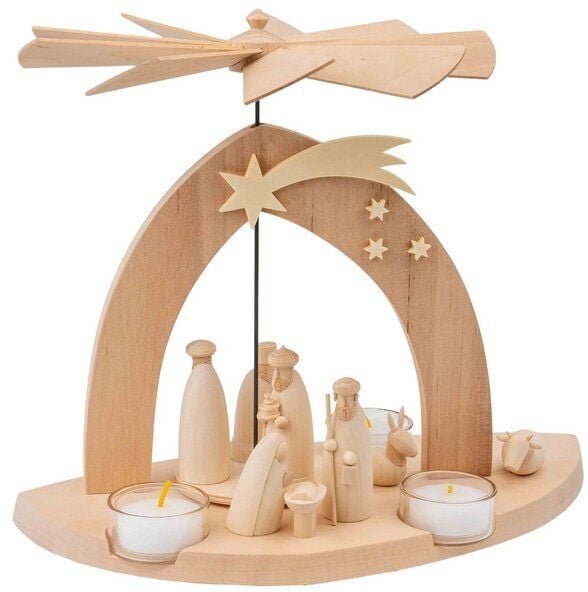 E.Schalling Moderne Pyramide Natur Christi Geburt mit den drei Weisen