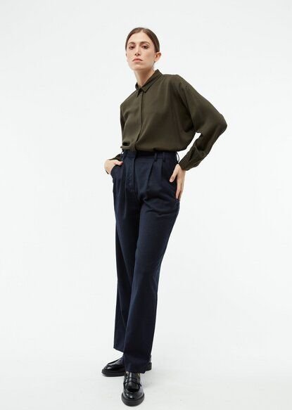 Givn Berlin Hose GBLIZ aus Wolle mit weitem Bein