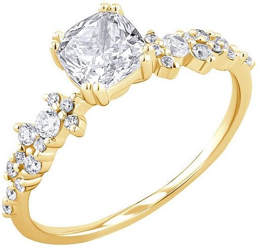 Eppi Verlobungsring mit Moissanit und Lab Grown Diamanten Alys