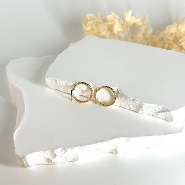 MOANINA Ohrringe Bari Hoops - 375 Massivgold