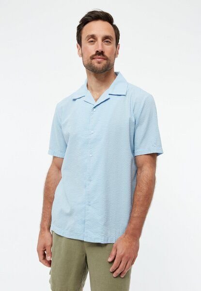 Givn Berlin Bowling-Shirt GBBARIK aus Bio-Baumwoll Seersucker